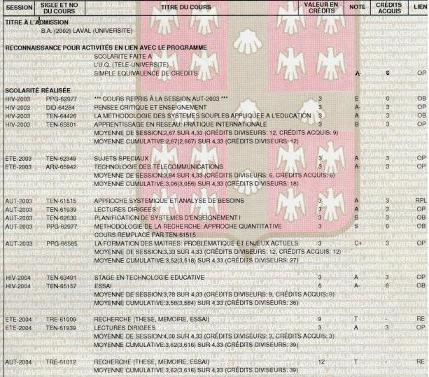 bulletin de maitrise de joseph deneault